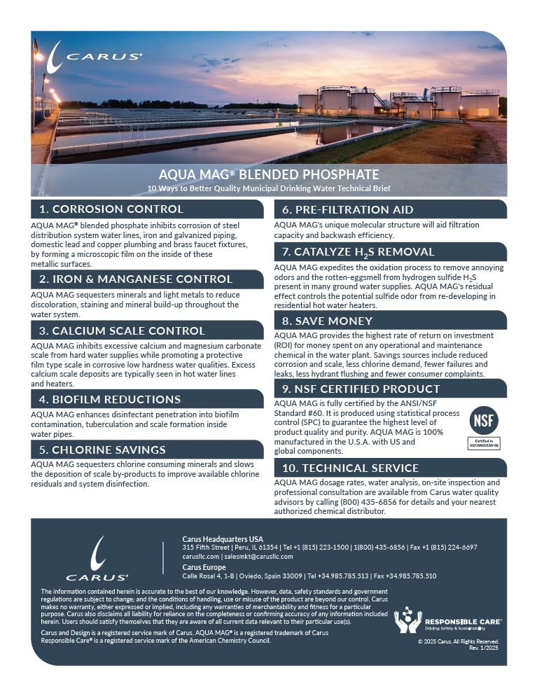 AQUA MAG® Blended Phosphate 10 Ways to Better Quality Municipal Drinking Water Technical Brief cover image