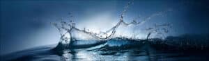 Dramatic water splash for page header image