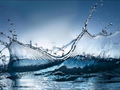 Dramatic water splash for page header image