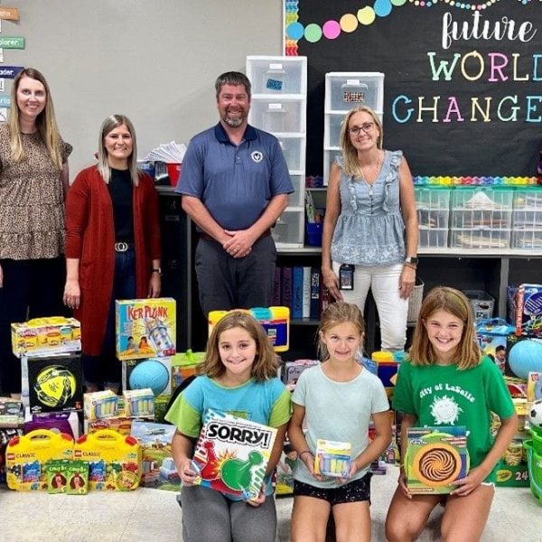 Carus Employees Donate Nearly 2000 of School Supplies to Northwest Elementary School